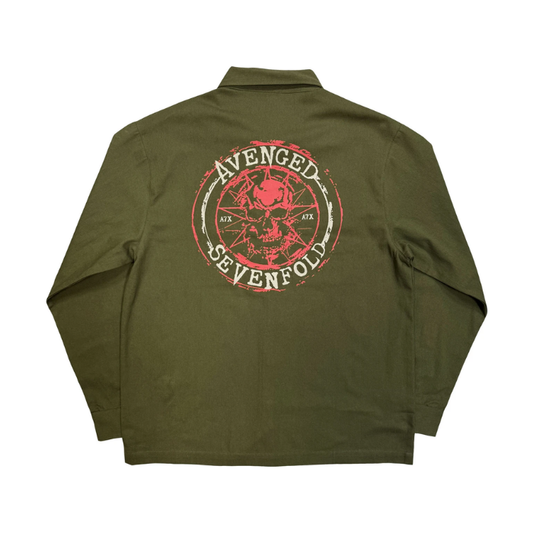 Avenged Sevenfold Skull Emblem Button Down Shirt