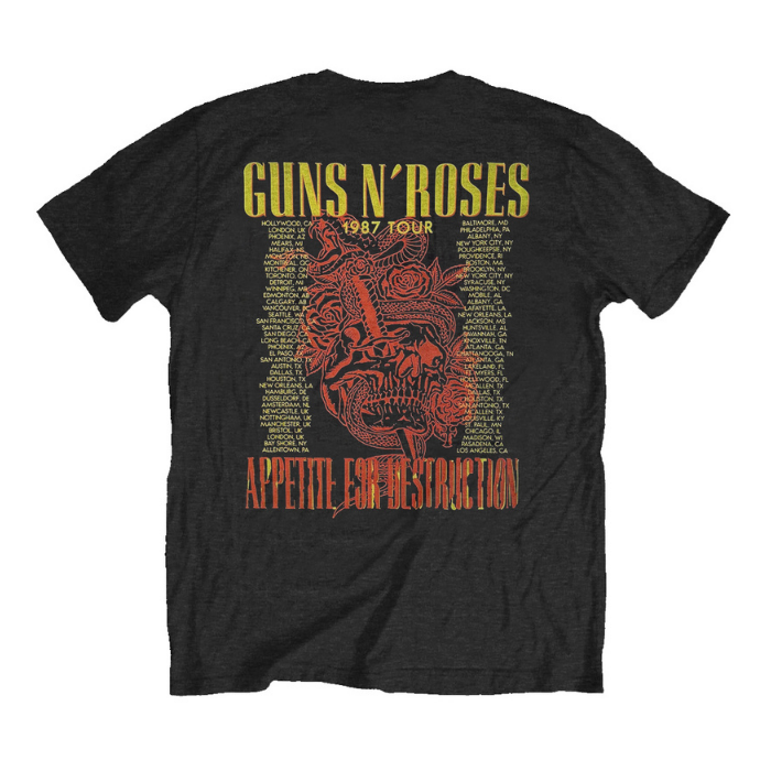 Guns N' Roses Skeleton 1987 Tour T-Shirt