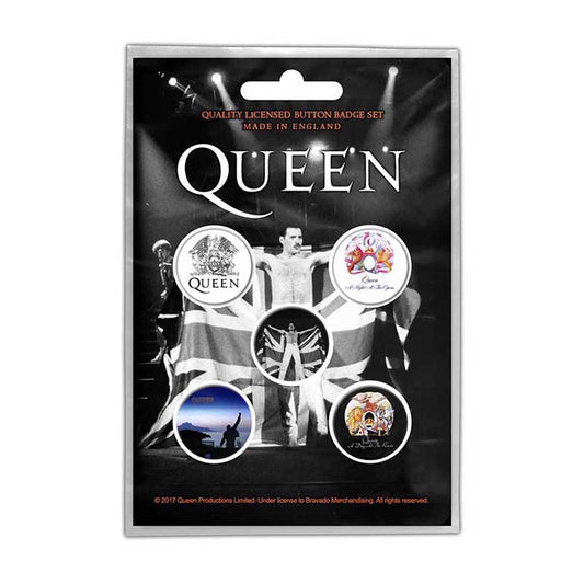 Queen Freddie Button Badge Set