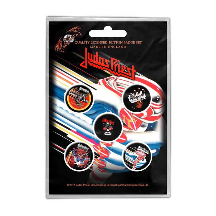 Judas Priest Turbo Button Badge Set