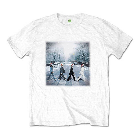 The Beatles Abbey Christmas White T-shirt
