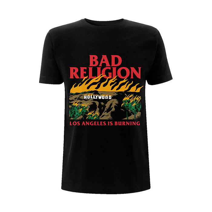 Bad Religion Burning Black T-Shirt Gig Merch