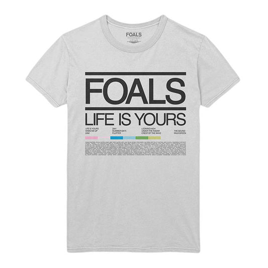 Foals Life Is Yours Song List T-shirt