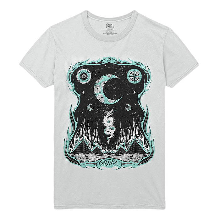 Gojira Dragons Dwell Organic White T-Shirt Gig Merch