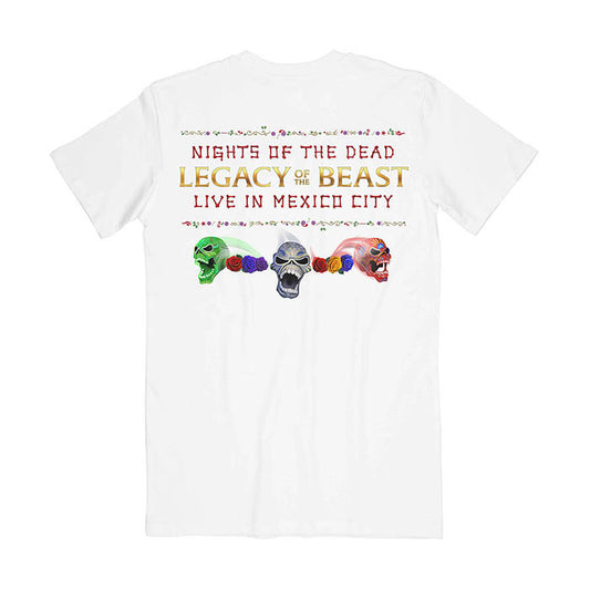 Iron Maiden Nights Of The Dead Album White T-Shirt