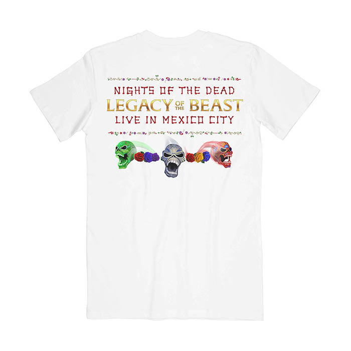 Iron Maiden Nights Of The Dead Album White T-Shirt Gig Merch