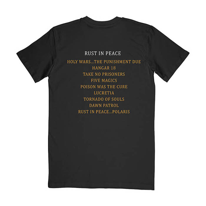 Megadeth Rust In Peace Tracks T-shirt Gig Merch