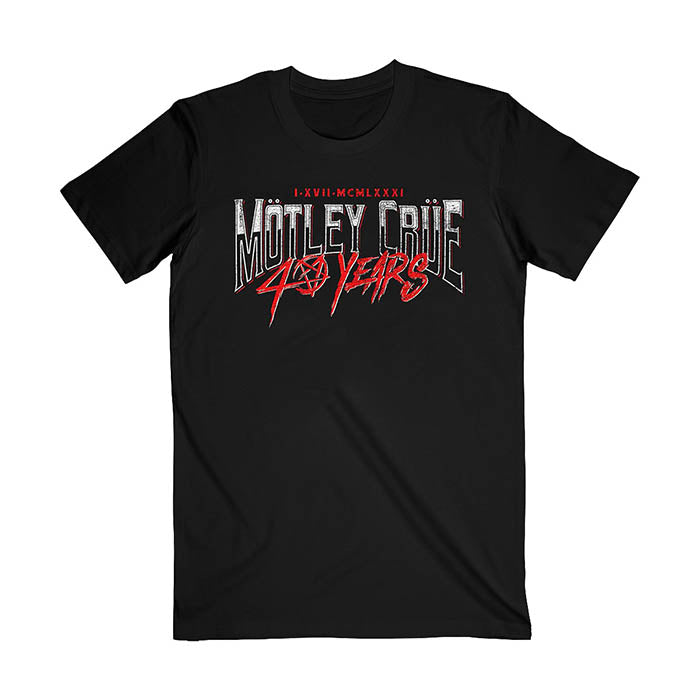 Motley Crue 40 Years T-Shirt Gig Merch