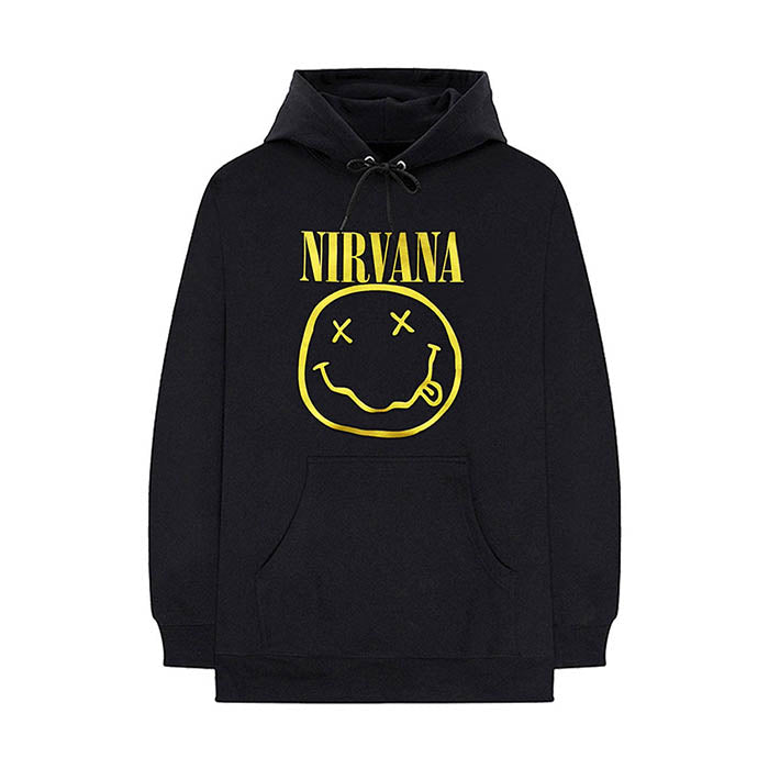 Nirvana Smiley Pullover Hoodie - GIG-MERCH.com