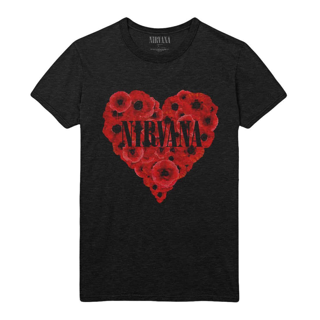 Nirvana Poppy Heart T-Shirt