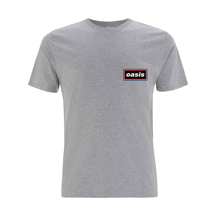 Oasis Replica Logo Grey T-Shirt Gig Merch