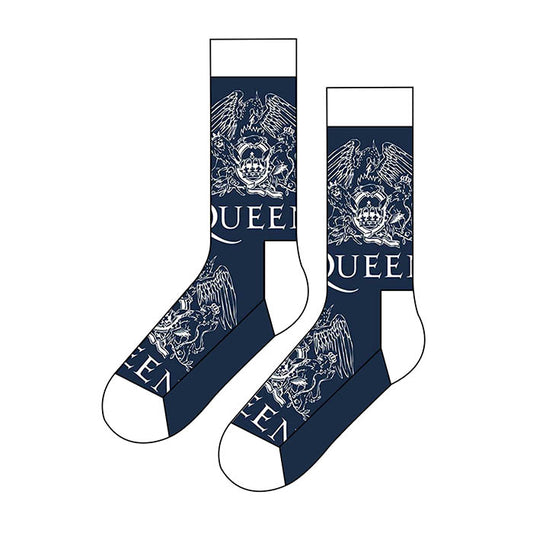 Queen White Crest Unisex Ankle Socks