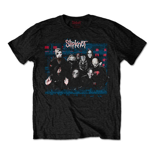Slipknot WANYK Blue Glitch T-shirt - GIG-MERCH.com