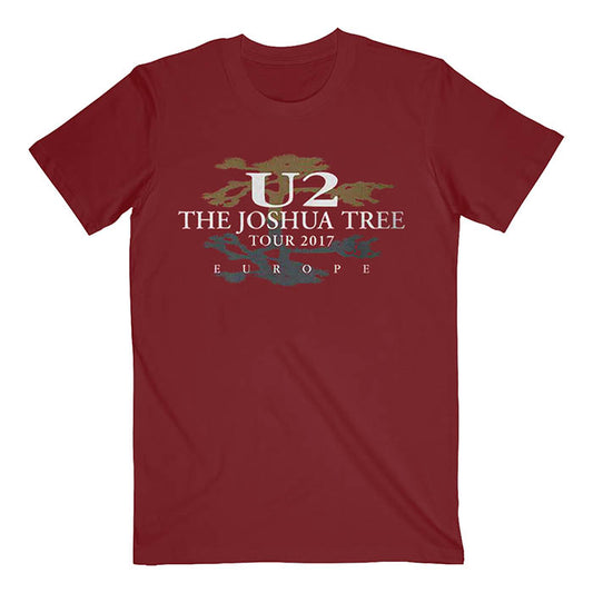 U2 The Joshua Tree Europe 2017 Red Tour Tee