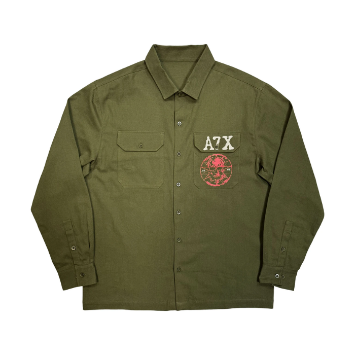 Avenged Sevenfold Skull Emblem Button Down Shirt