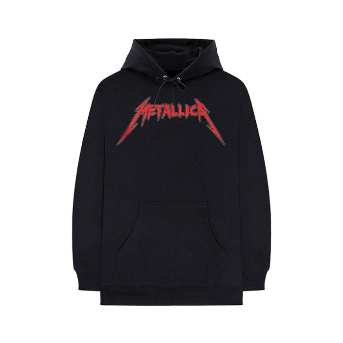 Official Metallica Black Hoodie with Red Skull Design