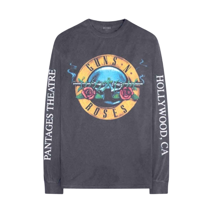 Long-sleeve shirt with Guns N' Roses graphic design on the front,back and sleeves