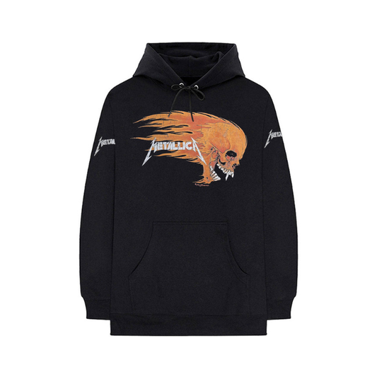 Black hoodie with Metallica graphic design 