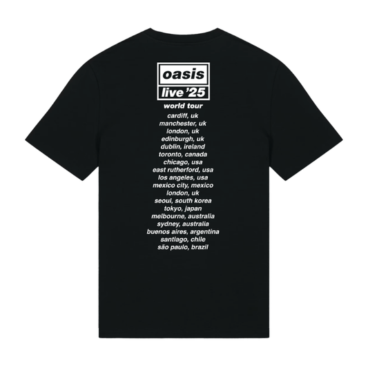 Oasis Wonderwall Live '25 World Tour T-Shirt