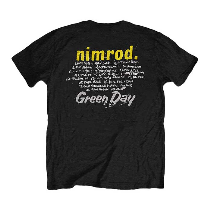 Green Day Nimrod Album Tracks T-shirt