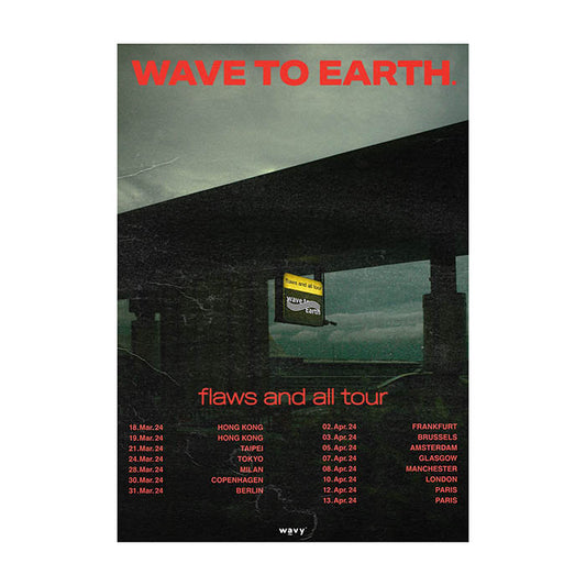Wave To Earth Flaws And All Tour Poster Version 2