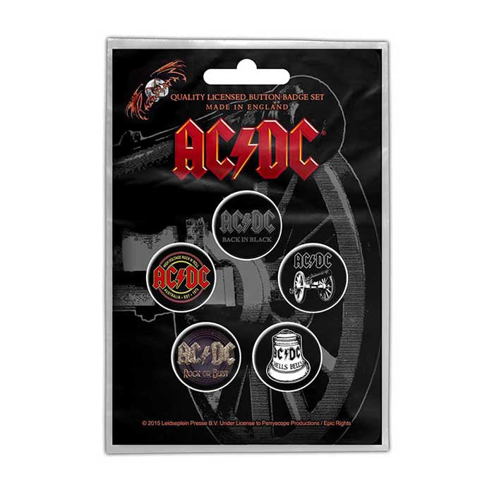 AC/DC For Those About To Rock Button Badge Set