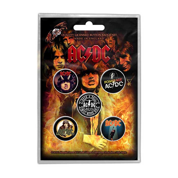 AC/DC Highway to Hell Button Badge Set