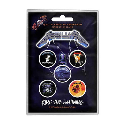 Metallica Ride The Lightning Button Badge Set