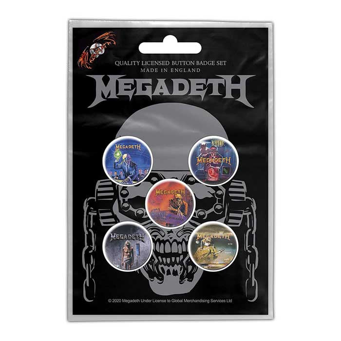 Megadeth Vic Rattlehead Button Badge Set