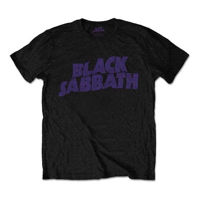Black Sabbath Distressed Purple Logo T-Shirt - GIG-MERCH.com