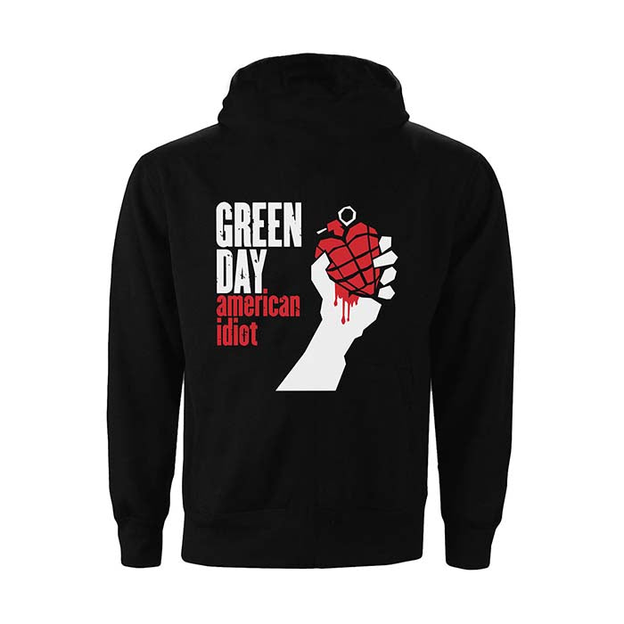 Green Day American Idiot Zipped Hoodie - GIG-MERCH.com