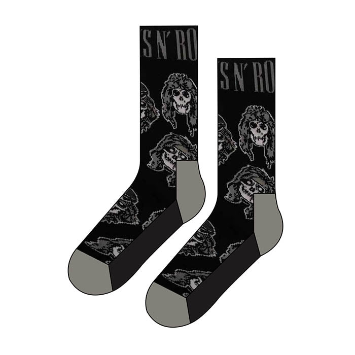 Guns N' Roses Skulls Band Monochrome Unisex Ankle Socks