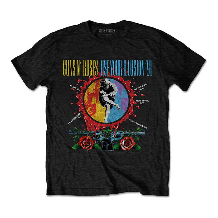 Guns N' Roses Use Your Illusion 1991 Circle Tour T-Shirt