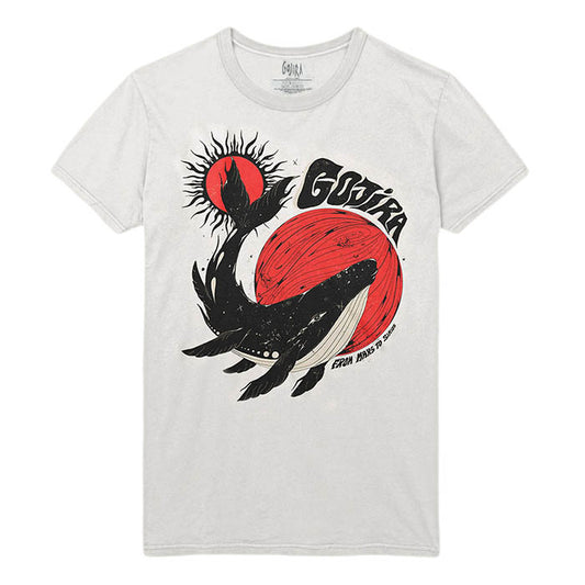 Gojira Whale Sun Moon Organic White T-Shirt