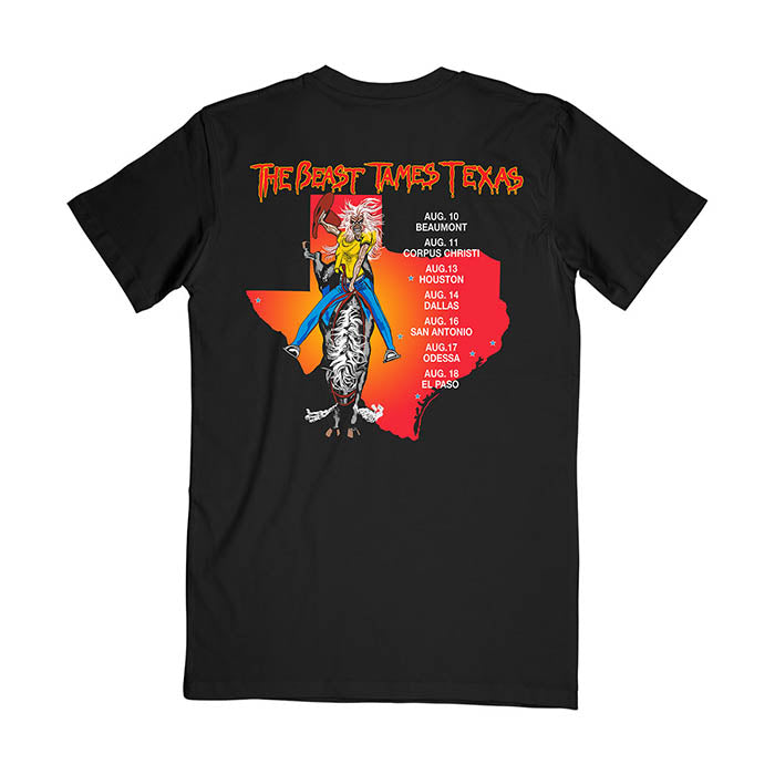 Iron Maiden The Beast Tames Texas 1982 Tour T-Shirt
