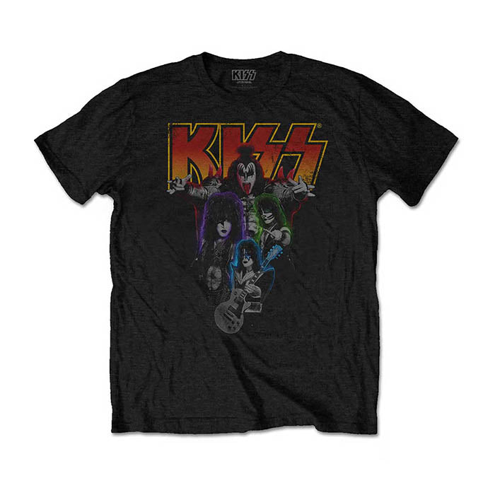 Kiss Neon Band Photo T-Shirt - GIG-MERCH.com