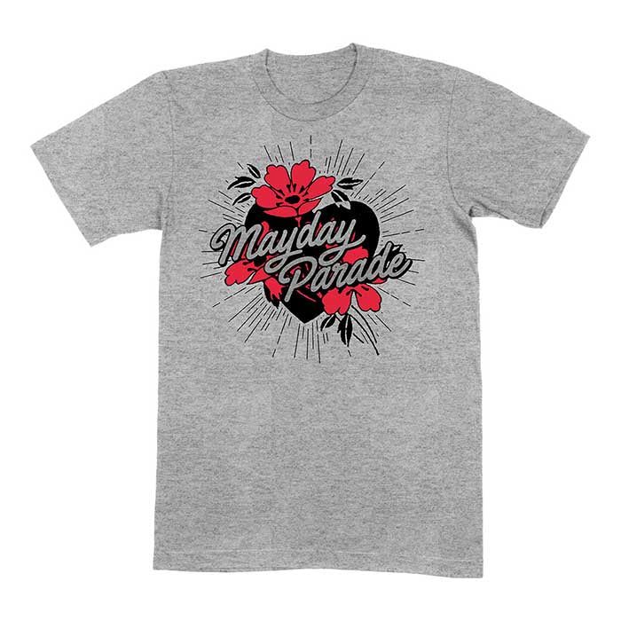Mayday Parade Hearts & Flowers T-Shirt