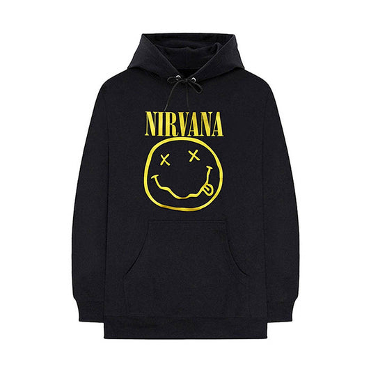 Nirvana Smiley Pullover Hoodie - GIG-MERCH.com