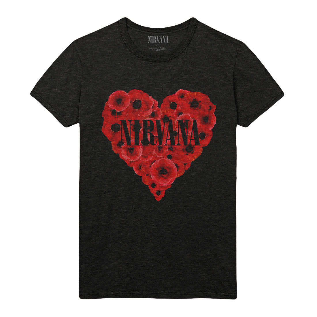 Nirvana Poppy Heart T-Shirt