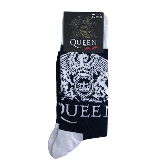 Queen White Crest Unisex Ankle Socks