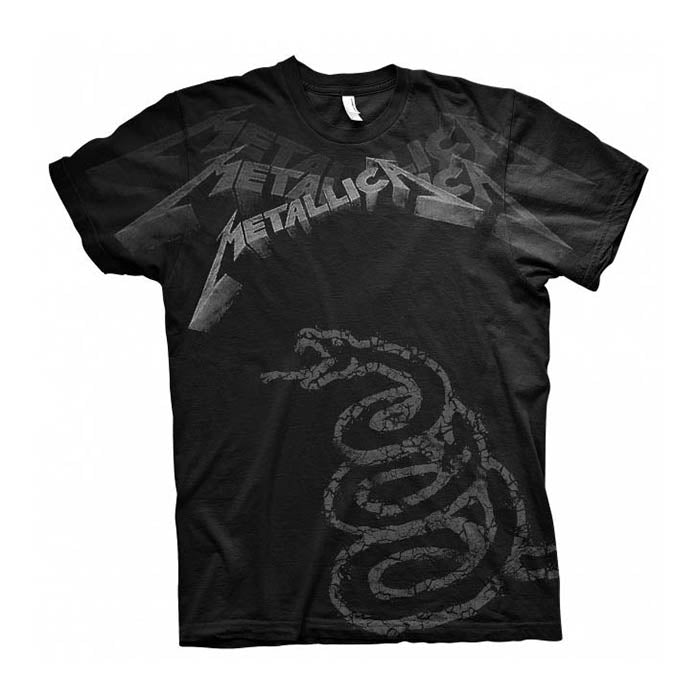 Metallica Black Album All Over Faded T-Shirt - GIG-MERCH.com