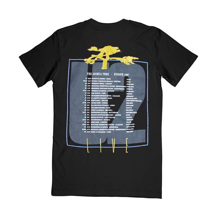 U2 Joshua Tree Europe 1987 Tour T-Shirt - GIG-MERCH.com