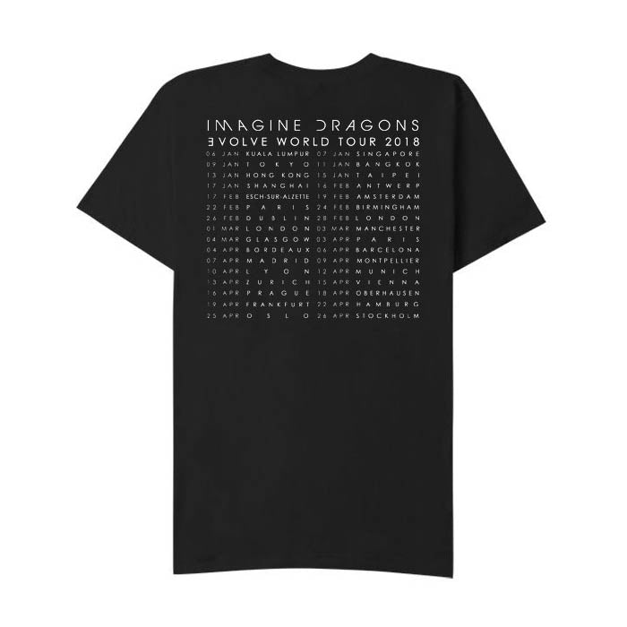 Imagine Dragons White 2018 Tour T-Shirt - GIG-MERCH.com